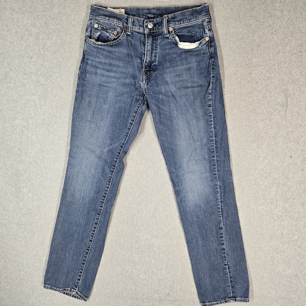 Levi's 511 Men Jeans 32X34 Blue Denim Slim Fit Skinny Leg Medium Wash 30" Inseam